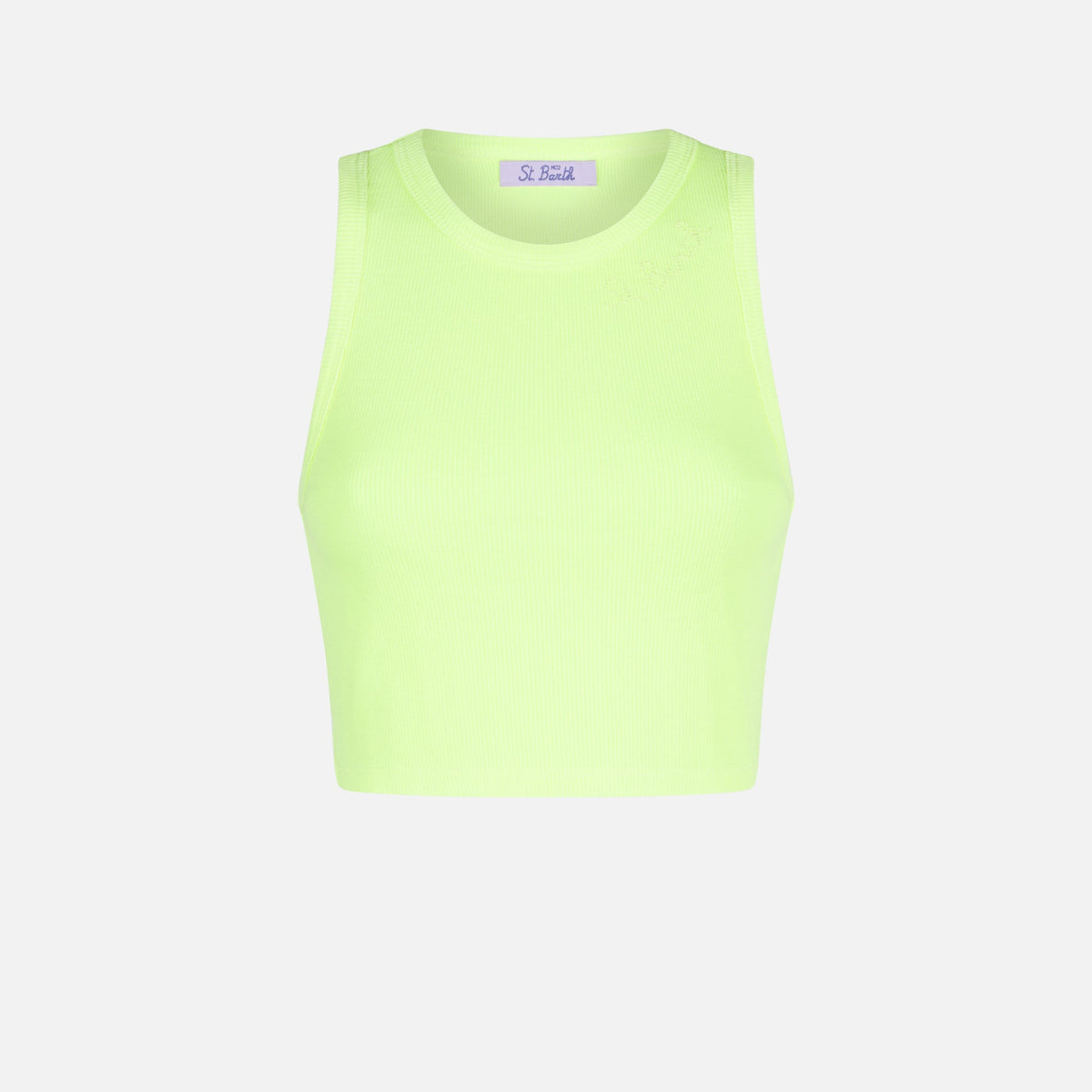 Canottiera corta Blue giallo fluo