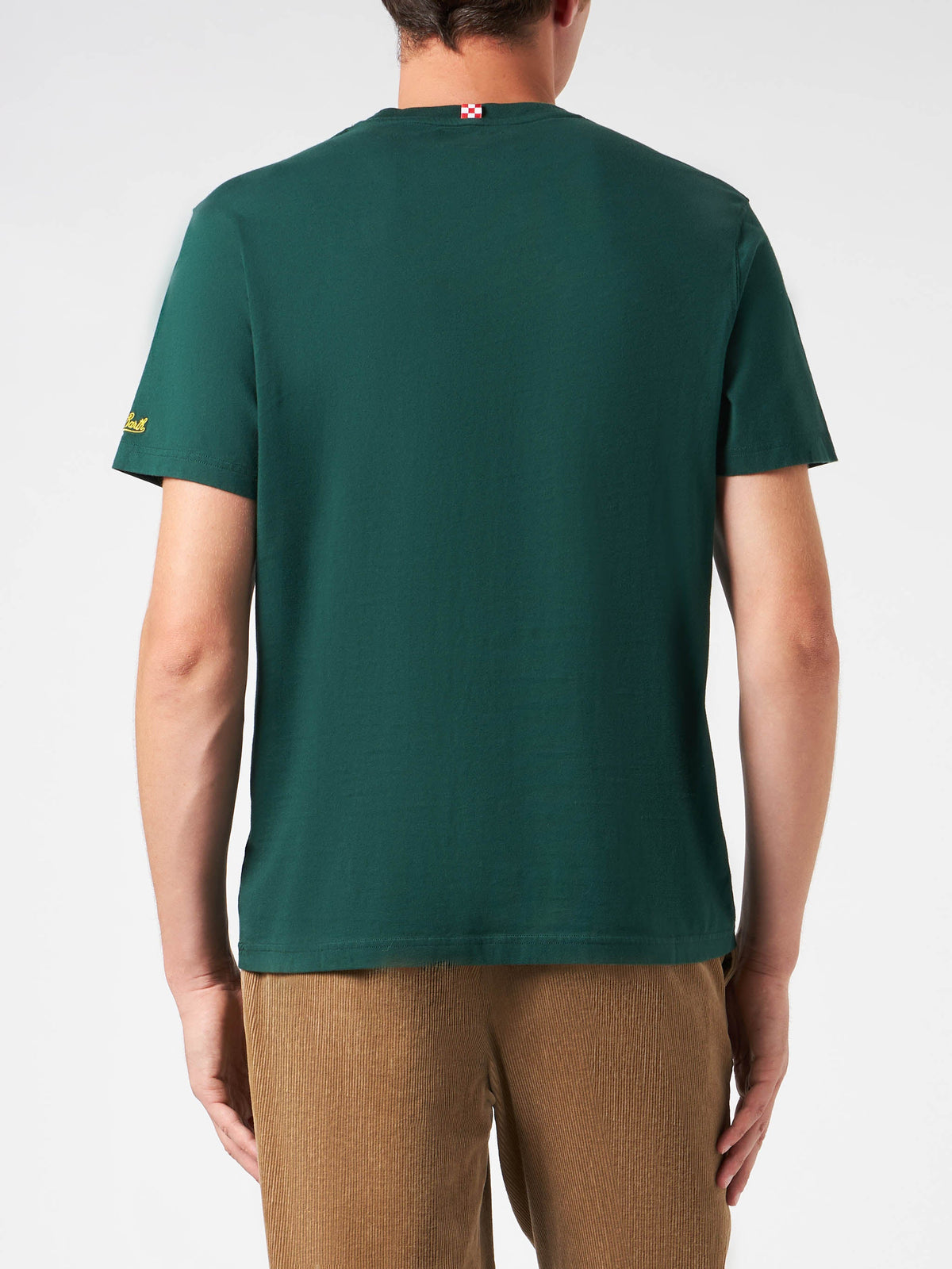 T-shirt Arnott verde scuro con stampa Save Water Drink product image 4