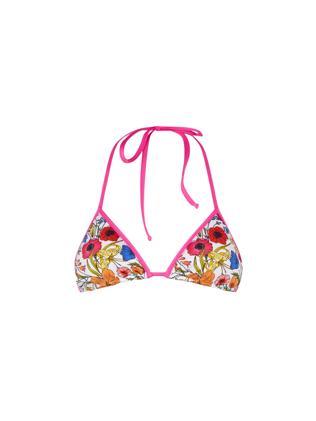 Top bikini a triangolo string Leah con stampa floreale