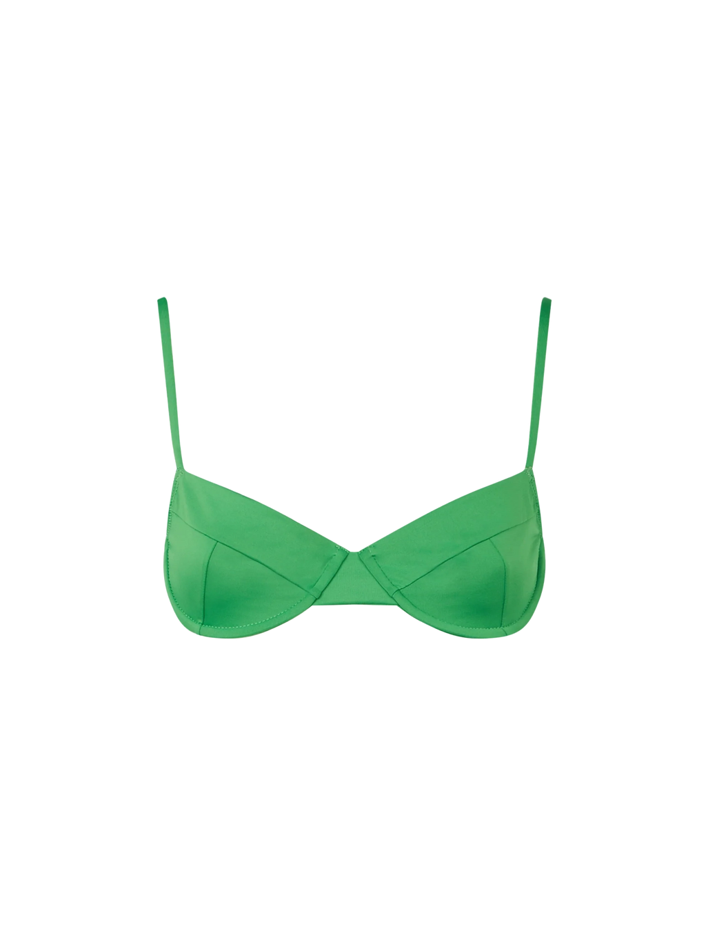 Top bikini Bea verde con ferretto