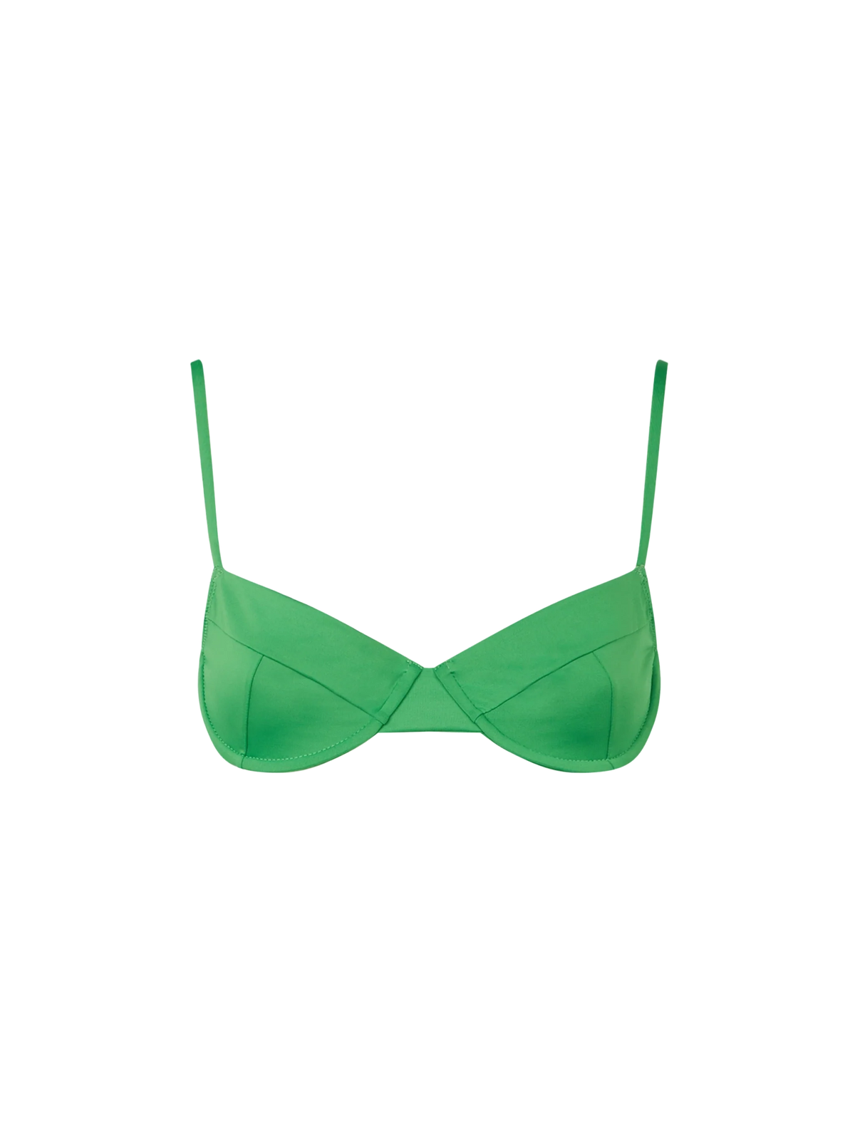 Top bikini Bea verde con ferretto