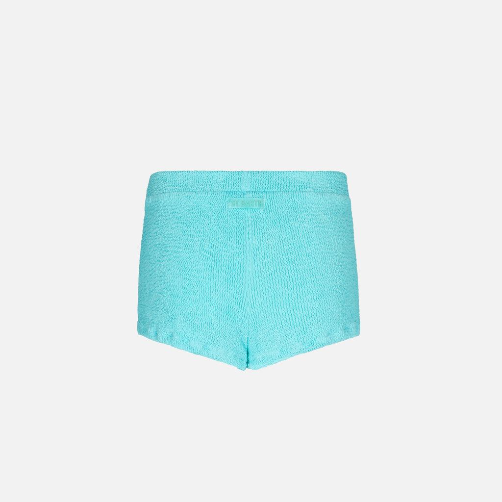 Shorts Sherlin Jr verde acqua in tessuto crinkle product image 2