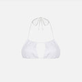 Top bikini Lyam bianco in tessuto crinkle