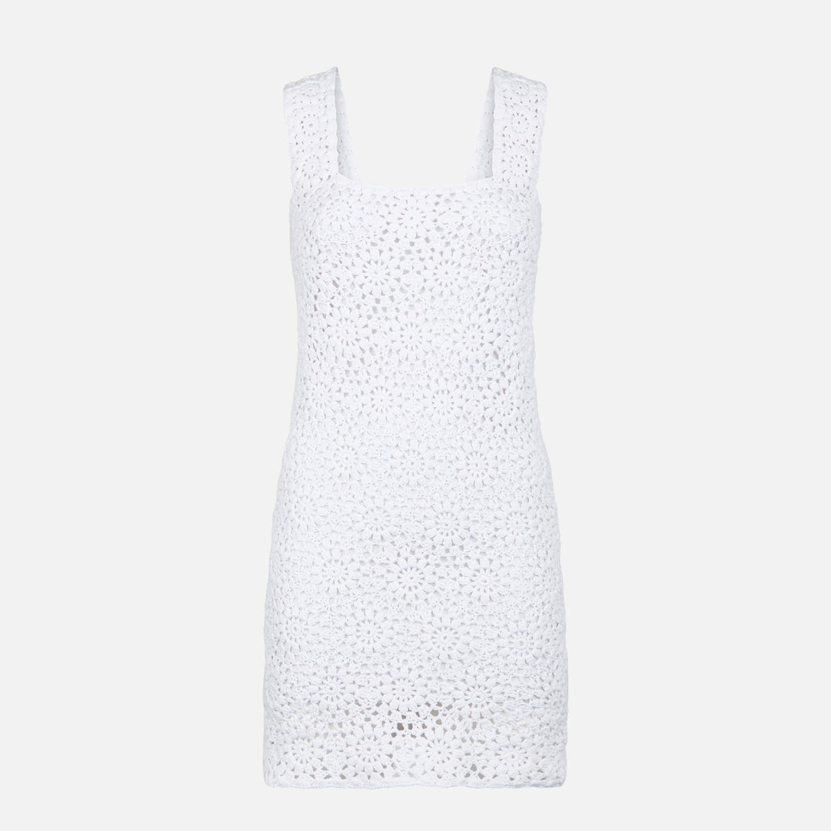 Abito a fascia Jaisal bianco in crochet