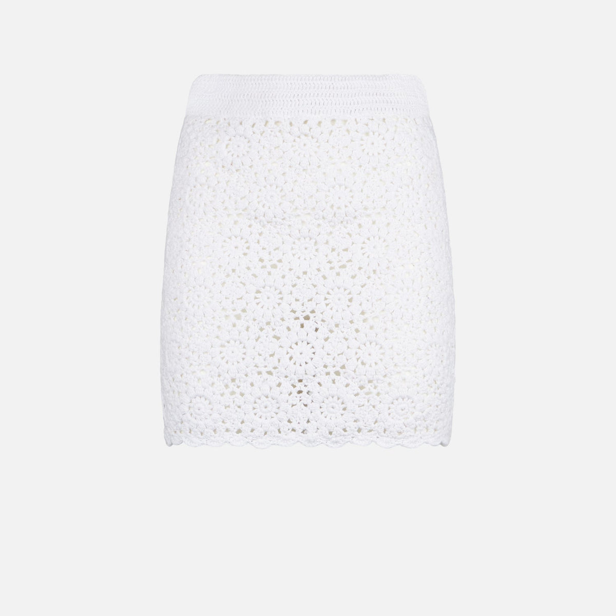 Minigonna Kristal bianca in crochet