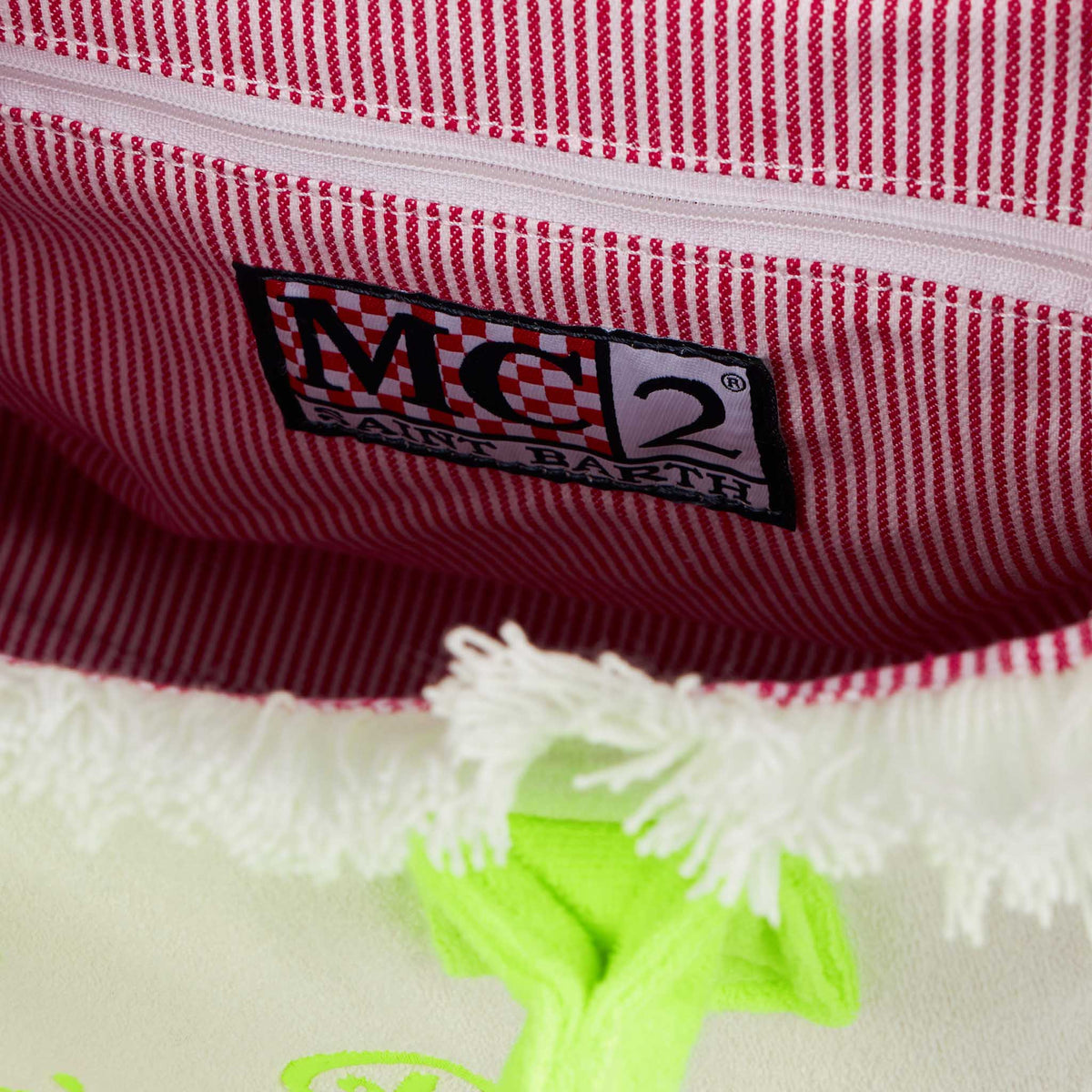 Borsa a mano Colette bianco panna in spugna con frange