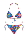 Bikini Leah Virgo triangolo stampa ikat